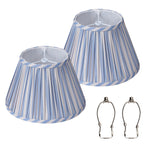 Lamp Shades Set of 2 with Spider Fitter, Pleated Empire Fabric Shades