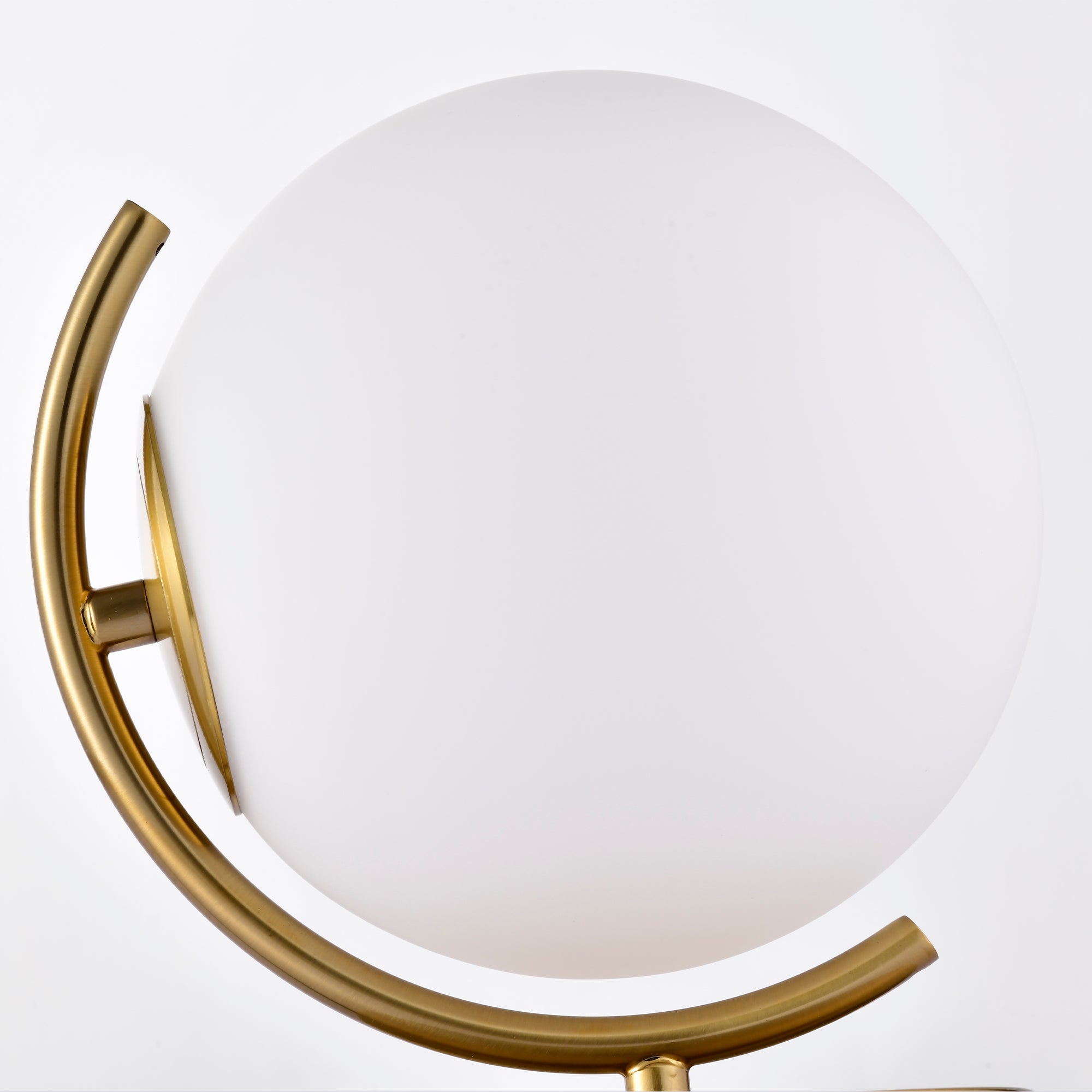 Modern Globe Table Lamp with Glass Shade and Plug-in Switch for Bedroom & Living Room