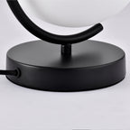 Modern Globe Table Lamp with Glass Shade and Plug-in Switch for Bedroom & Living Room