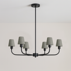 Chandelier Shades set of 6 Clip-On Small Line Empire Lampshades for E12 Candelabra Bulbs
