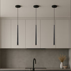 Set of 3 Modern Slim LED Pendant Lights for bars or small commercial spaces