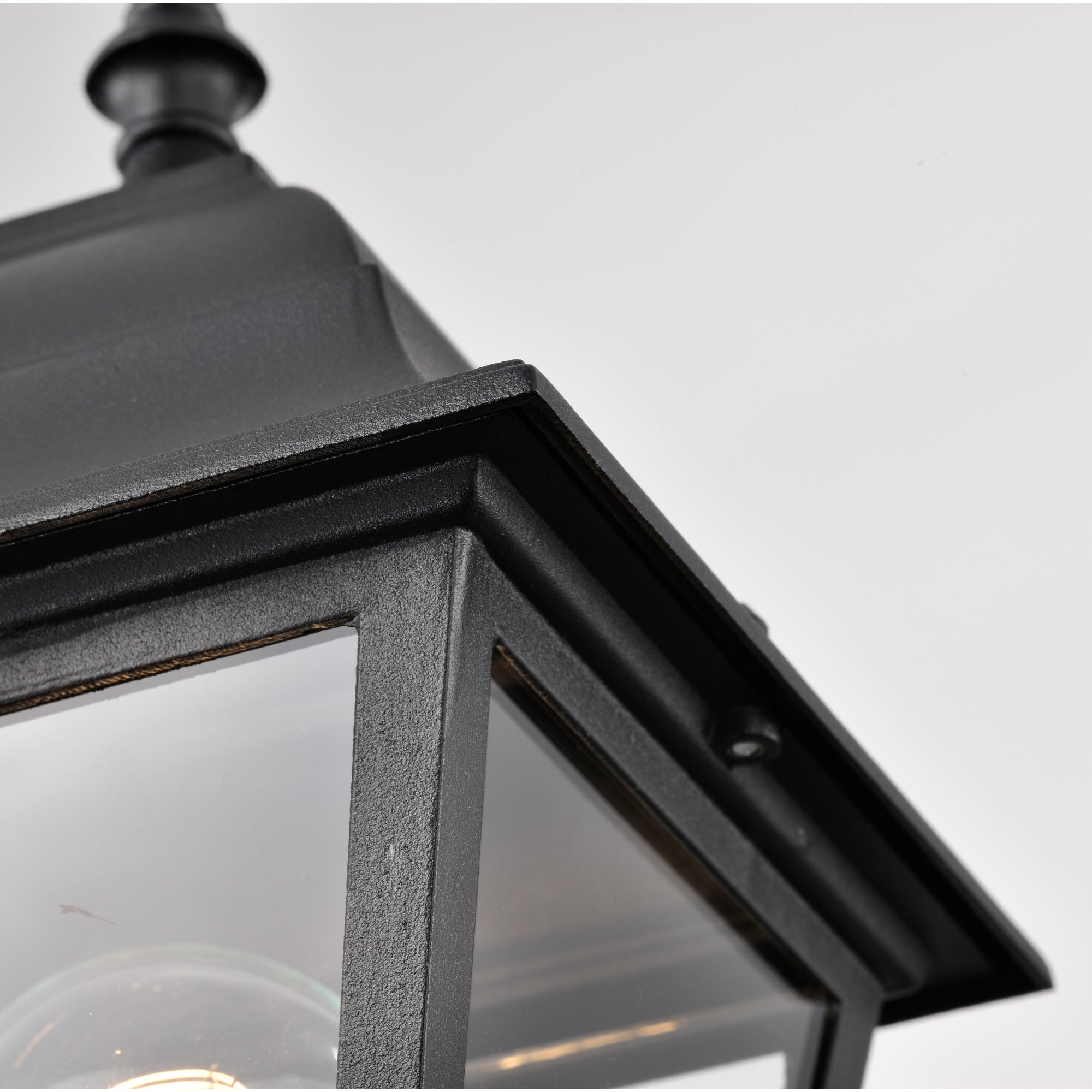 2-Pack Outdoor Post Lanterns with Pier Mount Bases, Black