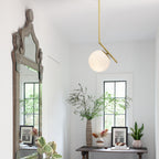 Modern Gold Pendant Light Fixtures Glass Globe Pendant Lighting for Kitchen Island 1-Light