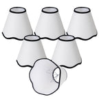 6-Pack Clip-On Fabric Lamp Shades for E12 Candelabra Bulbs, Scalloped Edge