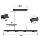 Modern 31 inch Built-in LED Hanging Light Fixture，LED Linear Pendant Light Fixtures