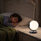 Modern Globe Table Lamp with Glass Shade and Plug-in Switch, E12 Base Bedside Lamp for Bedroom & Living Room