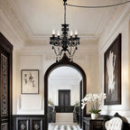 Plug In Swag Chandelier Small Crystal Chandelier 4-Light