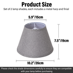 Grey Linen Empire Replacement Lamp Shades Set of 2 with Spider Fitter
