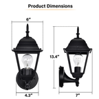 2 pack Traditional  Dusk-to-Dawn Outdoor Wall Light for Timeless Exterior Style