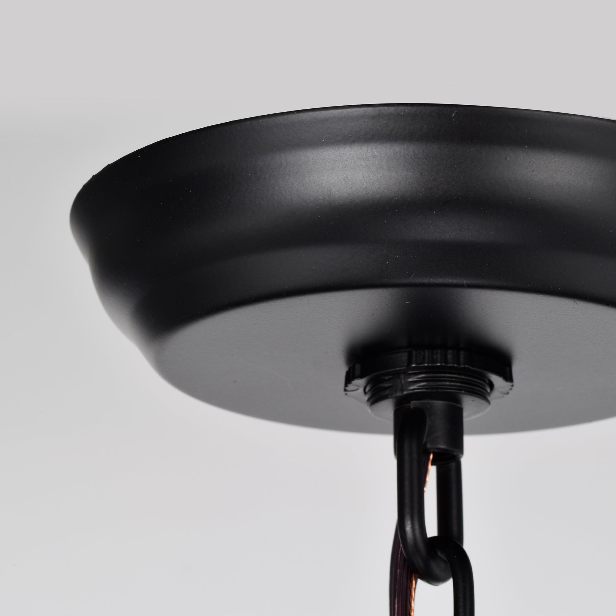 6-Light Matte Black Farmhouse Chandelier, E12 Candle Style Hanging Light