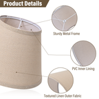 Beige Linen Empire Replacement Lamp Shades Set of 2 with Spider Fitter