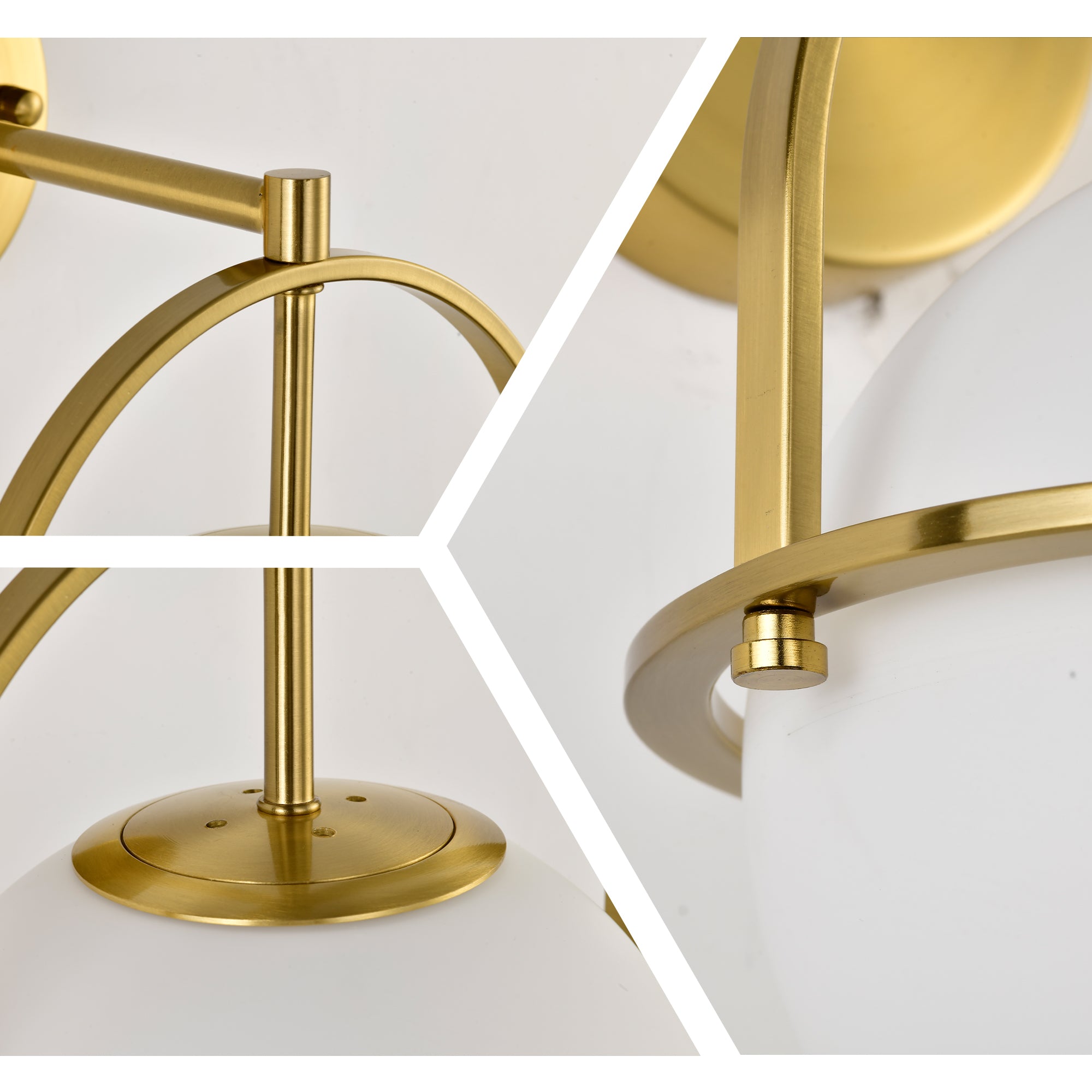 Modern Globe Wall Sconce with Opal Glass, E12 Indoor Wall Light