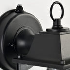 2-Pack Dusk-to-Dawn Outdoor Wall Lanterns, Black