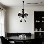 Plug In Swag Chandelier Small Crystal Chandelier 4-Light