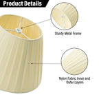 Beige Pleated Empire Replacement Lamp Shades Set of 2 with Spider Fitter