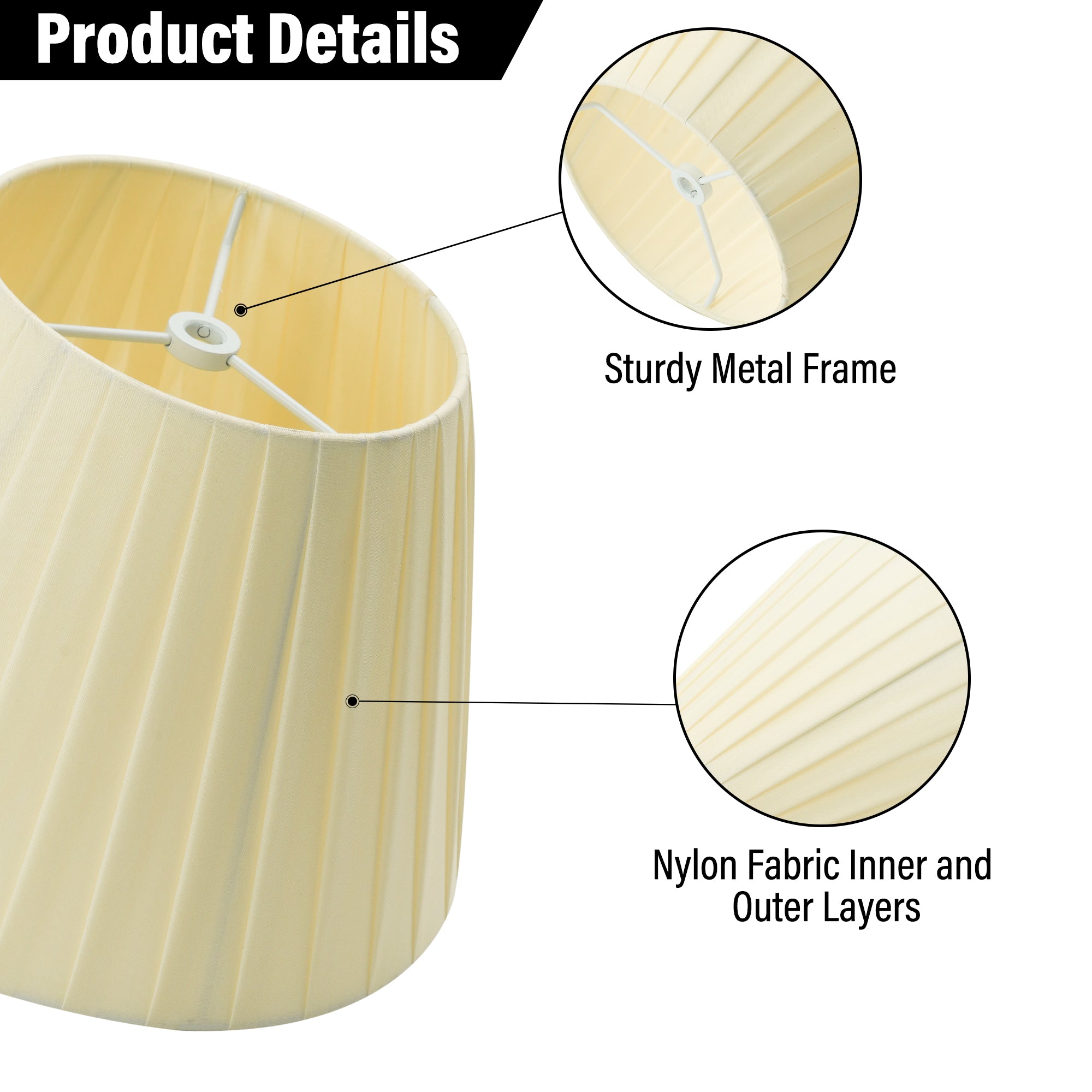 Beige Pleated Empire Replacement Lamp Shades Set of 2 with Spider Fitter
