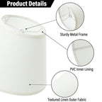 White Linen Empire Replacement Lamp Shades Set of 2 with Spider Fitter