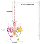 Plug In Swag Chandelier Small Crystal Chandelier 4-Light