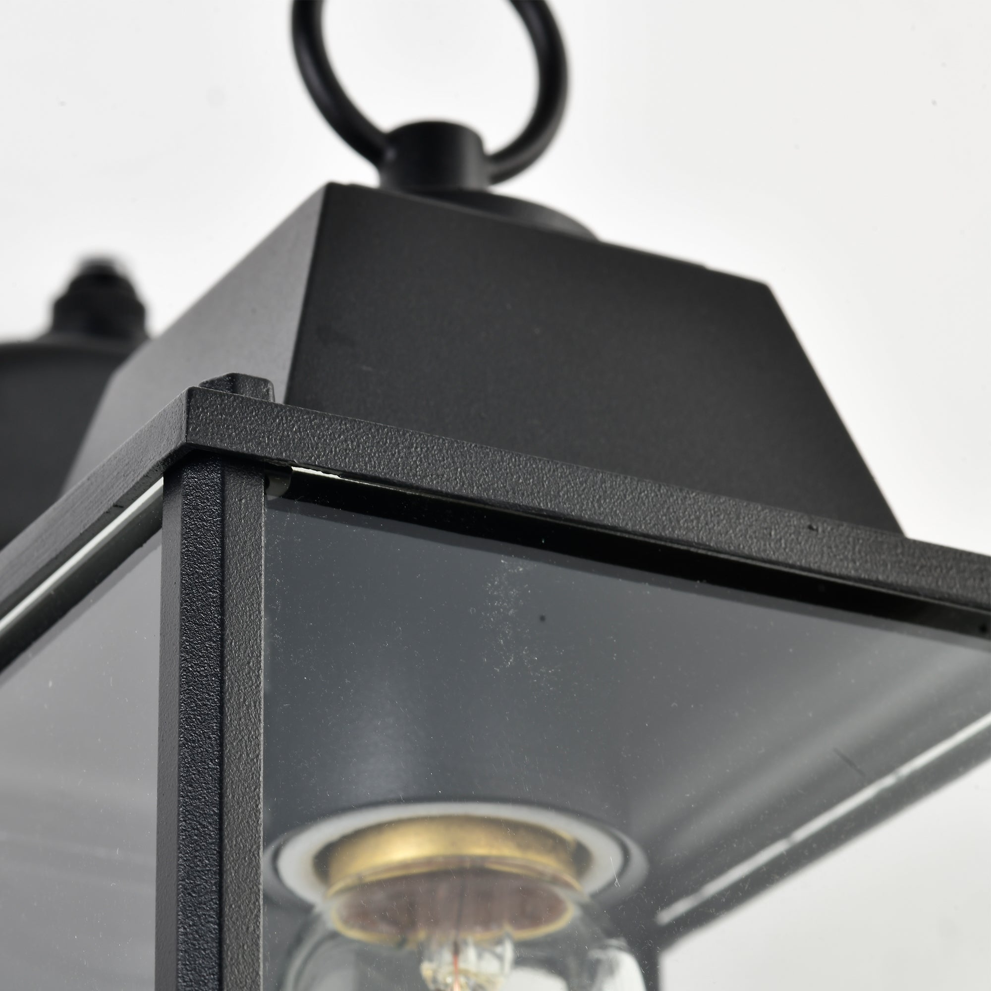2-Pack Dusk-to-Dawn Outdoor Wall Lanterns, Black