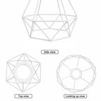 white Pendant Light Shade Cage 3 Pack Wire Lamp Shade for E26 Hanging Bulbs
