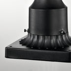 2-Pack Outdoor Post Lanterns with Pier Mount Bases, Black