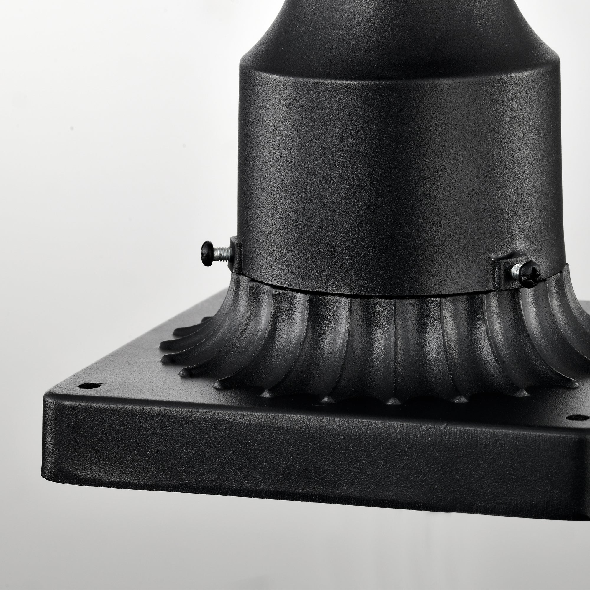 2-Pack Outdoor Post Lanterns with Pier Mount Bases, Black