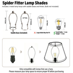 White Linen Empire Replacement Lamp Shades Set of 2 with Spider Fitter