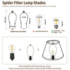 Beige Linen Empire Replacement Lamp Shades Set of 2 with Spider Fitter