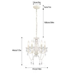 4-Light Acrylic Crystal Chandelier with Adjustable Chain