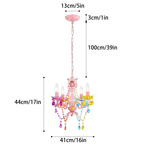 4-Light Acrylic Crystal Chandelier with Adjustable Chain