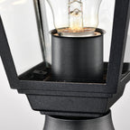2-Pack Outdoor Post Lanterns with Pier Mount Bases, Black