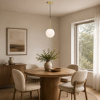 Modern Globe Glass Shade Pendant Light  for Kitchen Island & Dining Room