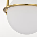Modern Globe Pendant Light with Glass Shade for Kitchen Island & Dining Room