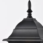 2-Pack Outdoor Post Lanterns with Pier Mount Bases, Black