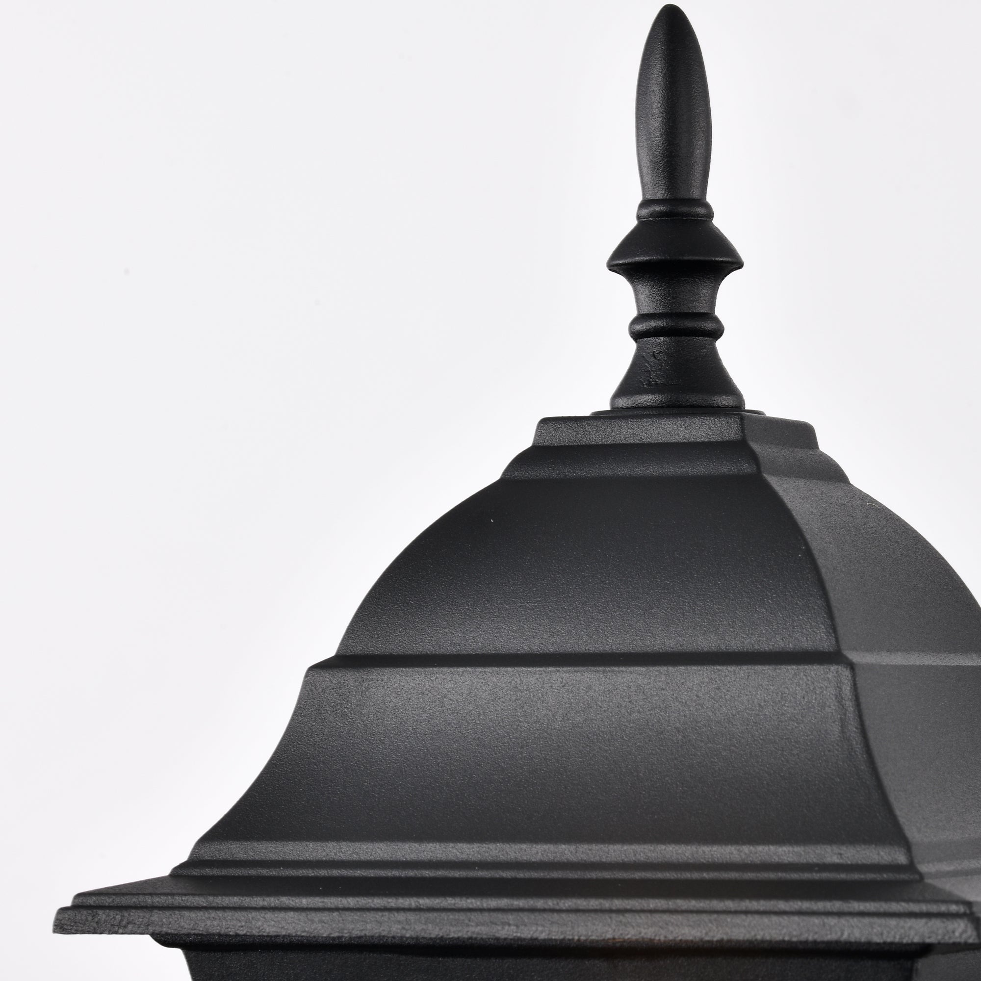 2-Pack Outdoor Post Lanterns with Pier Mount Bases, Black