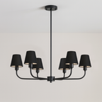 Chandelier Shades set of 6 Clip-On Small Line Empire Lampshades for E12 Candelabra Bulbs