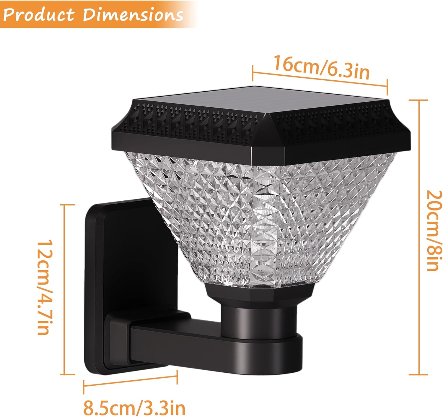 Solar Outdoor Wall Light with Remote, RGB Color Changing Wall Sconce for Porch & Garage