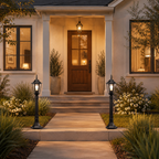 Black Outdoor Post Light for Garden Lawn Pathway 34 inches High