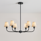 Chandelier Shades set of 6 Clip-On Small Line Empire Lampshades for E12 Candelabra Bulbs