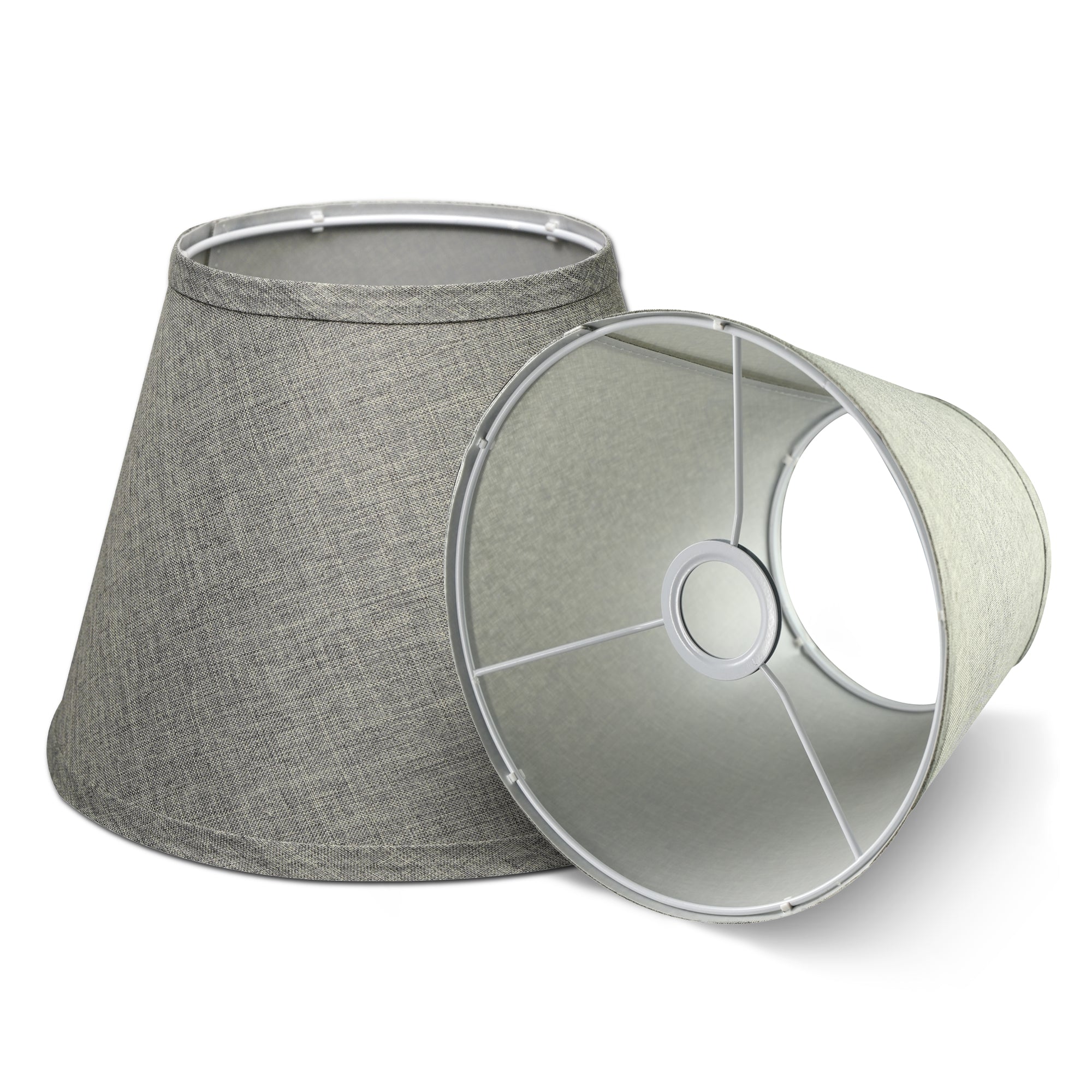 Small Empire Lamp Shade Set of 2 –  Linen Fabric, 15x26x19cm Replacement Lampshades for Table Lamps