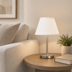 White Linen Empire Replacement Lamp Shades Set of 2 with Spider Fitter