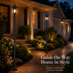 84.6"Classic Black Outdoor Post Light for Path，Walkway