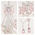 Plug In Swag Chandelier Small Crystal Chandelier 4-Light