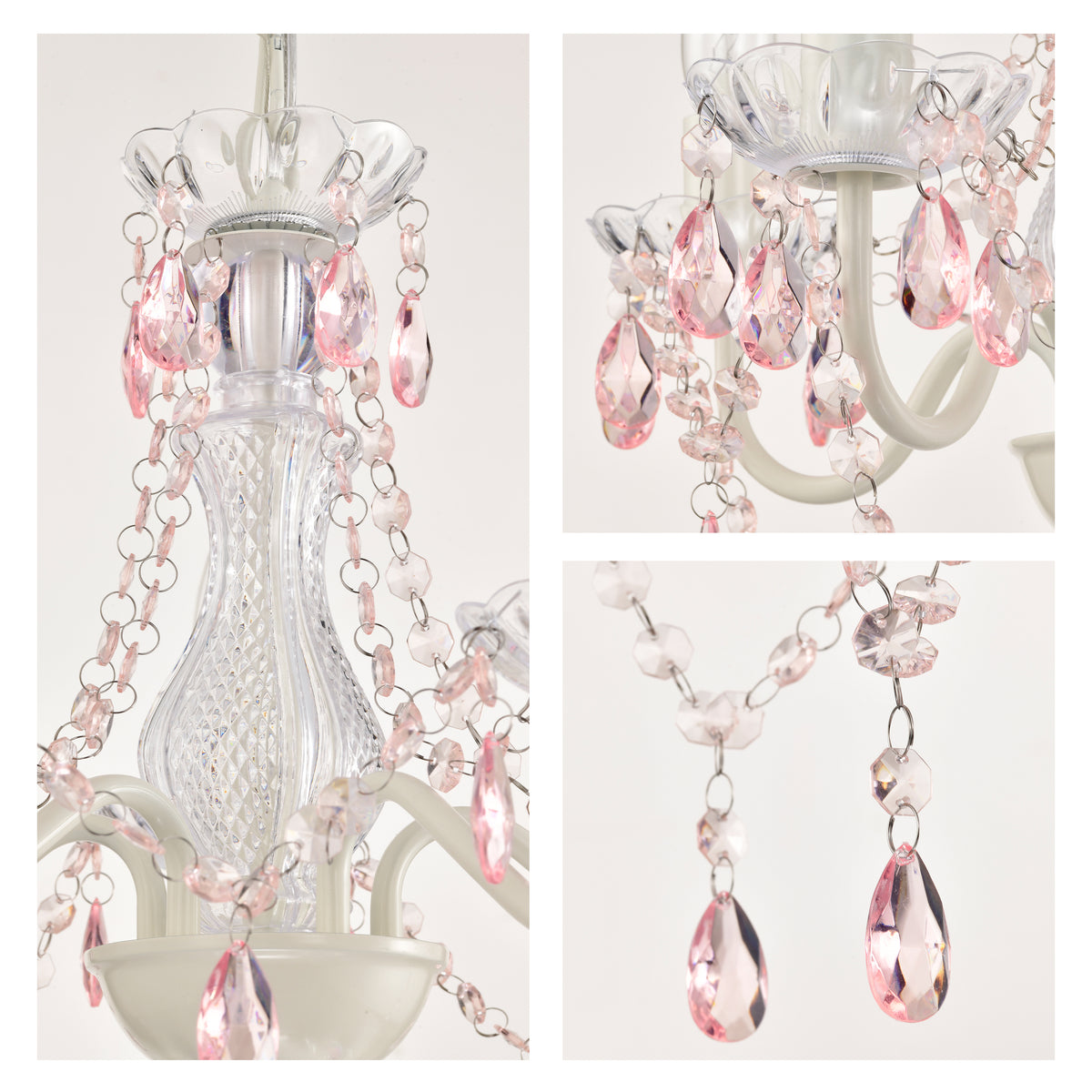 Plug In Swag Chandelier Small Crystal Chandelier 4-Light