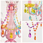 Plug In Swag Chandelier Small Crystal Chandelier 4-Light