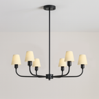 Chandelier Shades set of 6 Clip-On Small Line Empire Lampshades for E12 Candelabra Bulbs