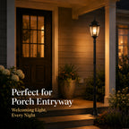 84.6"Classic Black Outdoor Post Light for Path，Walkway