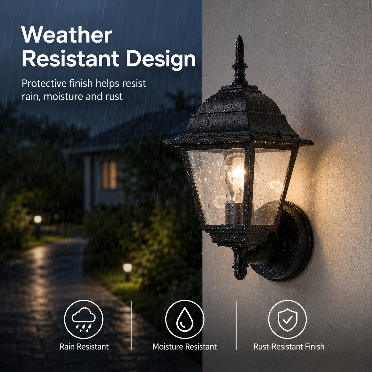 2 pack Traditional Outdoor Wall Light for Timeless Exterior Style