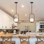 Black Pendant Light Fixtures Globe Pendant Lights 1-Light
