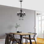 4-Light Acrylic Crystal Chandelier with Adjustable Chain